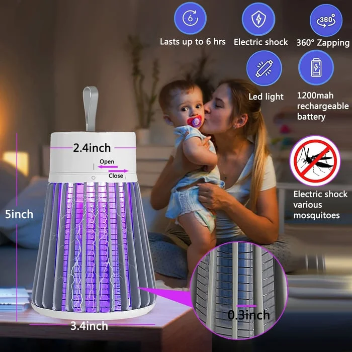 ✨Mosquito Guard - Portable Bug Zapper for Indoors Outdoor Fly Zapper Mosquito Trap⏰Last Day 50% Off
