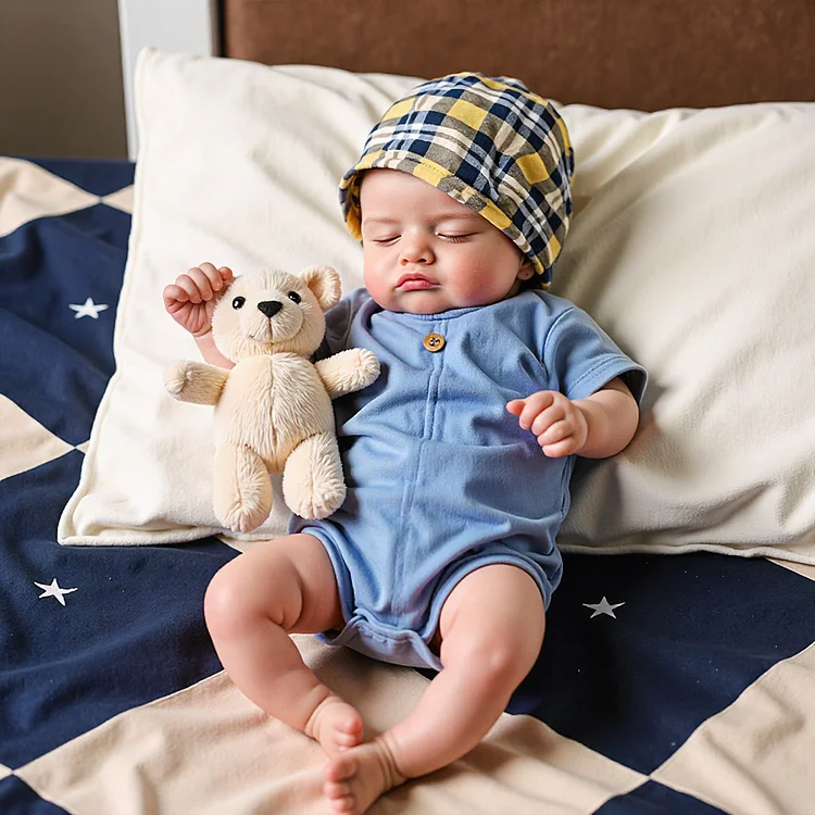 [New] 20" Truly Reborn Baby Girl Hegen Sleeping Toy Doll with Brown Hair