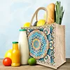 Diamond Painting Mandala Linen Tote Bag Replaceable Canvas for Women