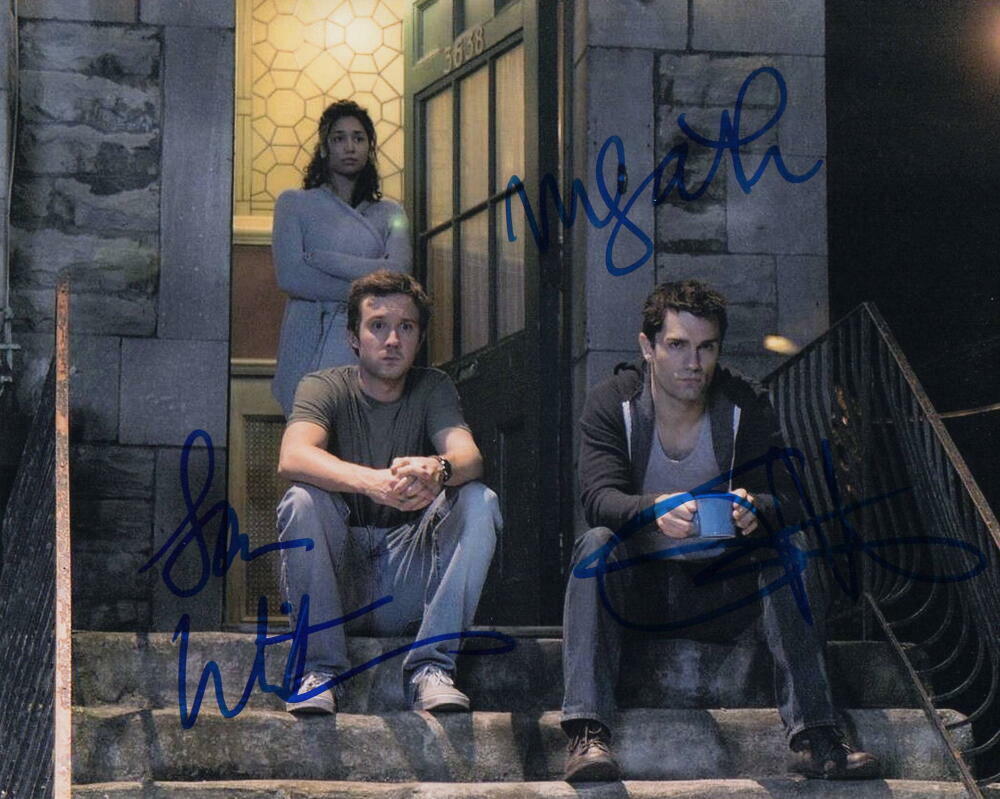 MEAGHAN RATH, SAM WITWER, SAM HUNTINGTON SIGNED AUTOGRAPH 8X10 Photo Poster painting BEING HUMAN