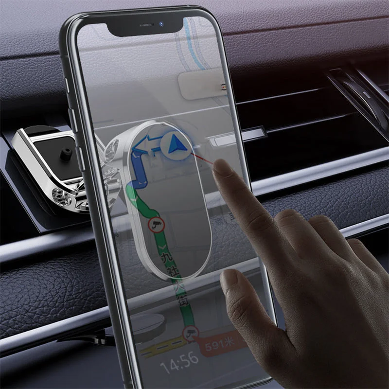 Car magnetic mobile phone navigation bracket 