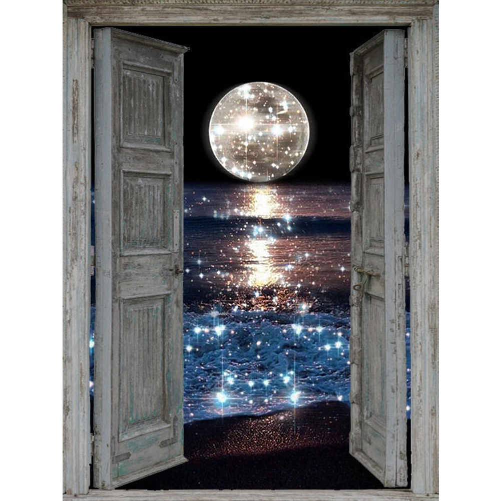 

Multi-Size) Door Sea Moon - Round/Square Drill Diamond Painting, Round diamond, 501 Original