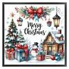Christmas Cottage-14CT Stamped/Counted Cross Stitch 40*40cm/15.75*15.75in tapestrymarket