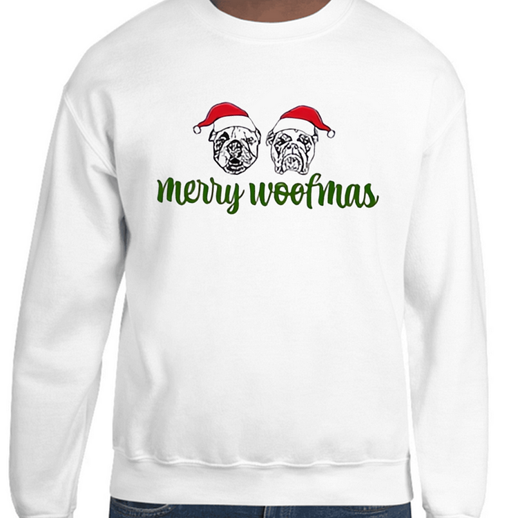 Custom Pet Portrait Crewneck Pet Face Printing Hoodie Christmas Gift