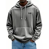 Men's Retro Washed Distressed Lace Up Comfort Hoodie