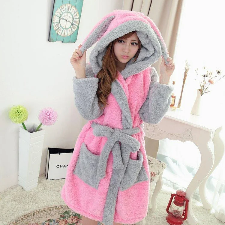 Bunny Fleece Robe | 168DEAL