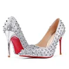 120mm Red Bottom High Heels Party Prom Stiletto Rivets Shoes