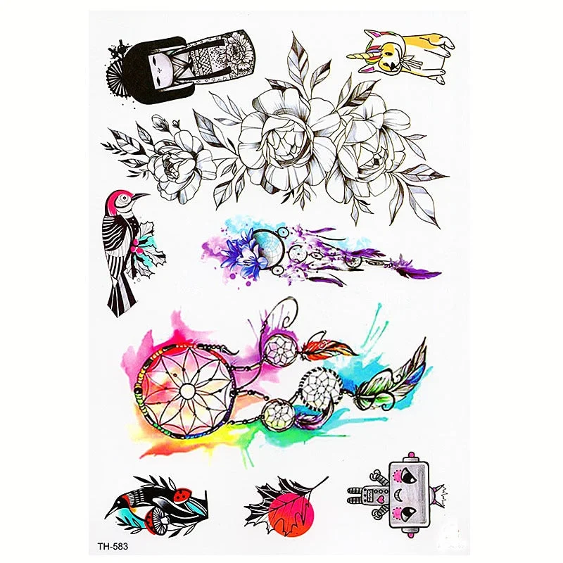 Waterproof Temporary Tattoo Sticker Butterfly Flower Wing Fake Tatto Flash Tatoo Tatouage Temporaire Back Chest For Women Girl