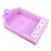 Plateau de peinture en diamant rose avec bordure en cristal, organisateur color&eacute; de plateau en strass imprim&eacute; en 3D pour les outils de pointe-ongles bricol&eacute;s