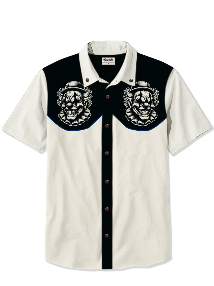 Black and White Clown - 100% Cotton Shirt
