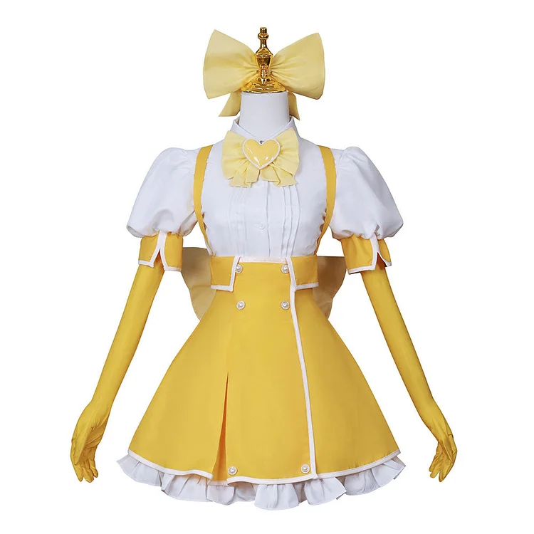 Gushing Over Magical Girls (2024) Tenkawa Kaoruko Yellow Dress Outfits Cosplay Costume Halloween Carnival Suit