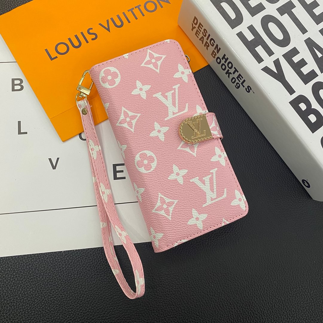 LV Monogram LV canvas leather wallet iPhone Samsung mobile phone case ProCaseMall