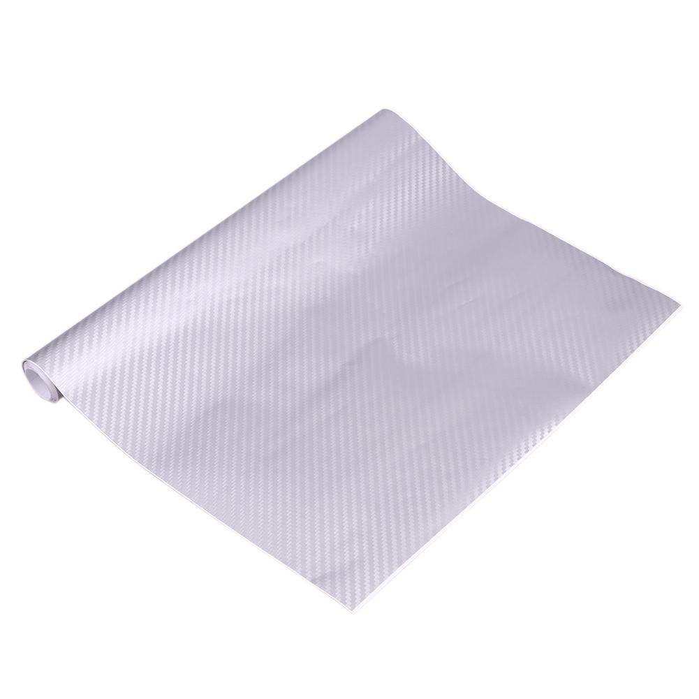 

3D Carbon Fiber Vinyl Wrap Sheet Roll Film Car Sticker (Silver)(127x30cm), 501 Original