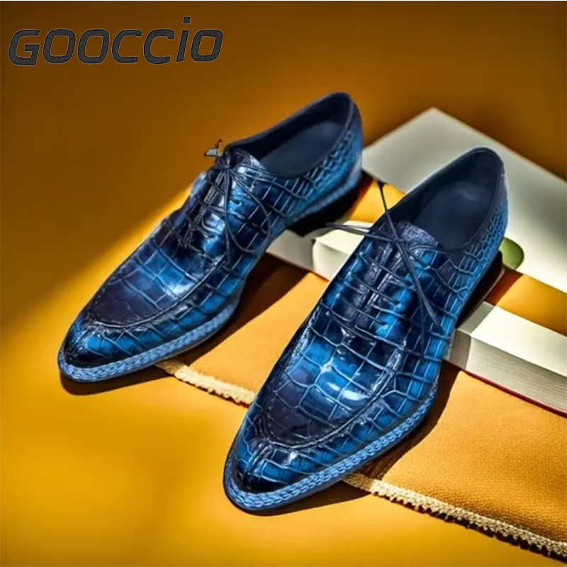 MY203 Crocodile Leather Dress Shoes/Oxford Shoes For Men GOOCCIO   