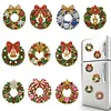 10PCS DIY Pearl Diamond Painting Christmas Fridge Magnets, Sparkling Rhinestone Refrigerator Magnet Craft Kit for Home Decor & Gifts