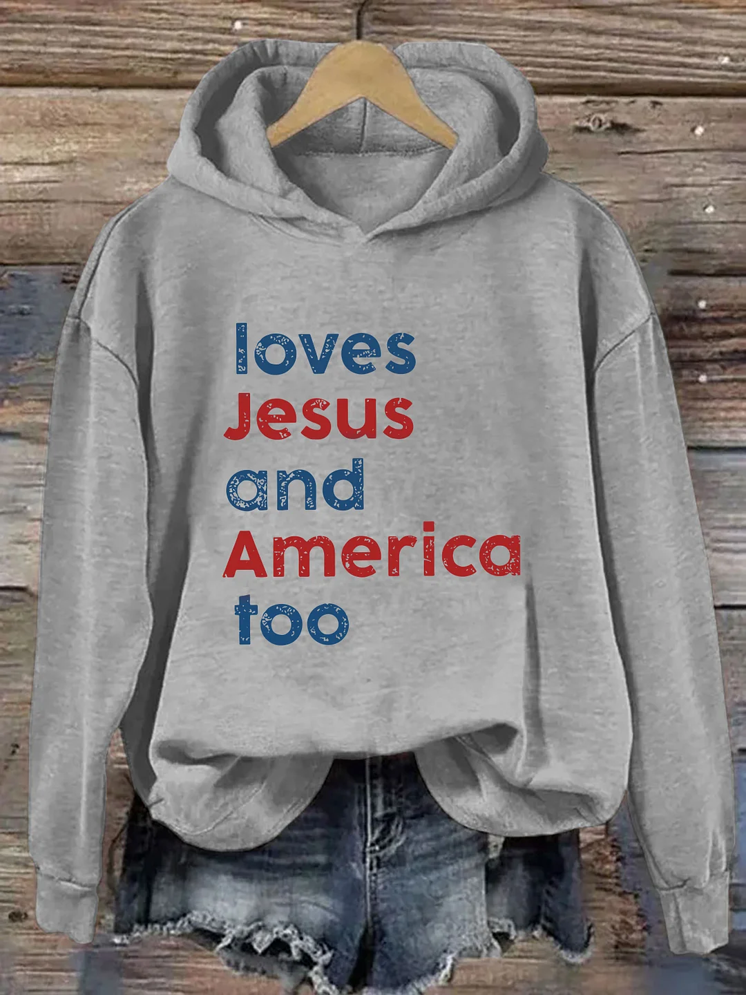 Loves Jesus And America Too Hoodie