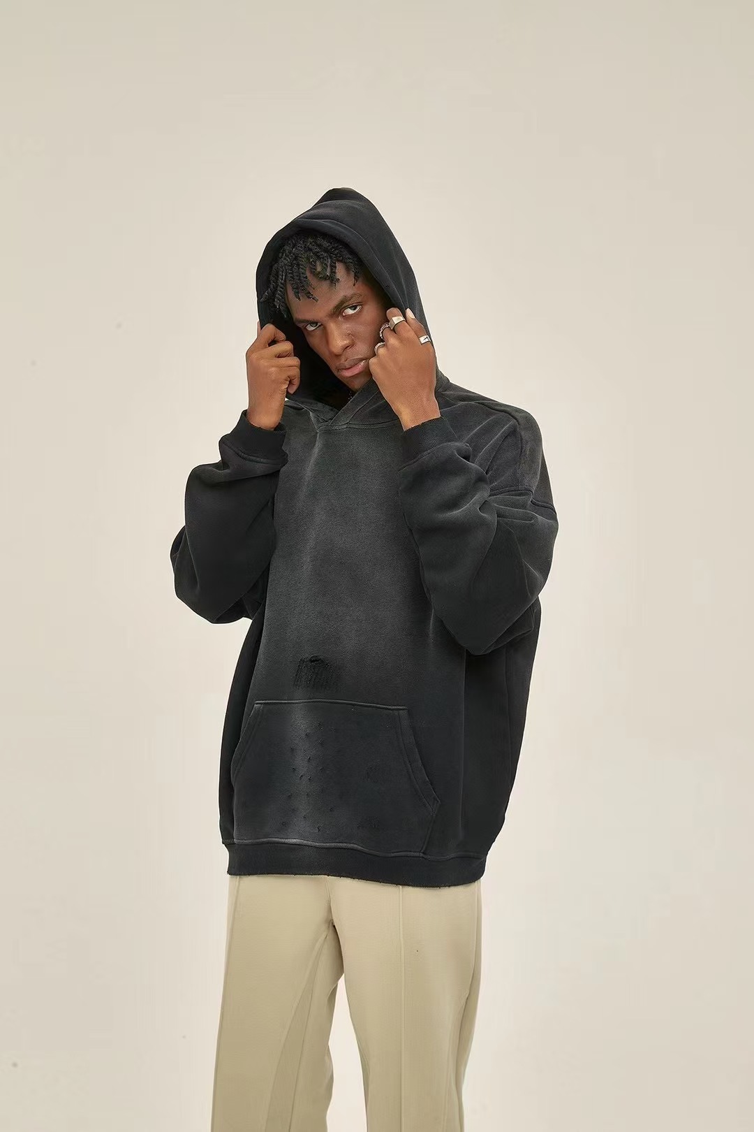 Tie-dye Black Hoodie  officialsvtshop