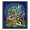 >SALE<Full Embroidery Eco-cotton Thread 14CT Printed Animal World Cross Stitch 34x39cm