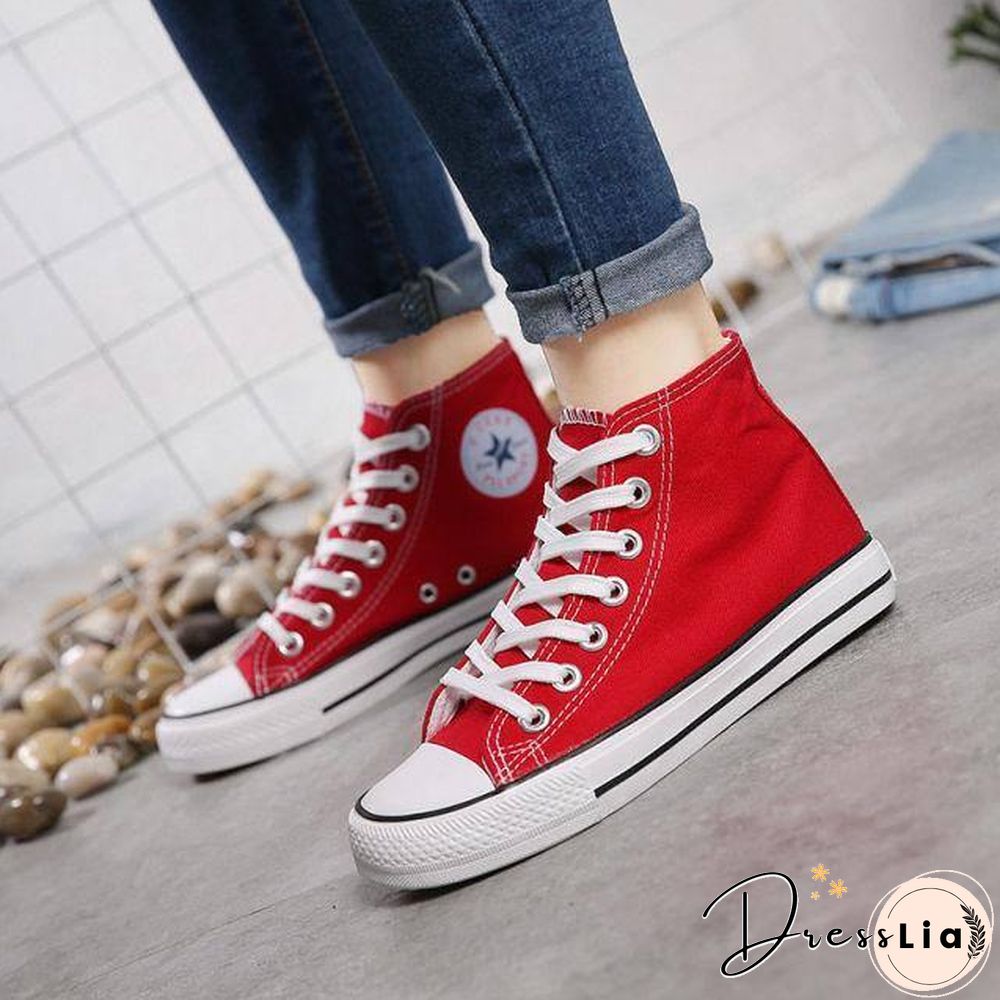 Men Canvas Sneakers Lovers Comfortable Shoes Flats Casual Women Red White Black Blue Breathable Walking shoes Plus Large Size 44