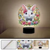 (US Only)Acrylic Double Sided Bunny Diamond Painting LED Night Light for Easter Decor