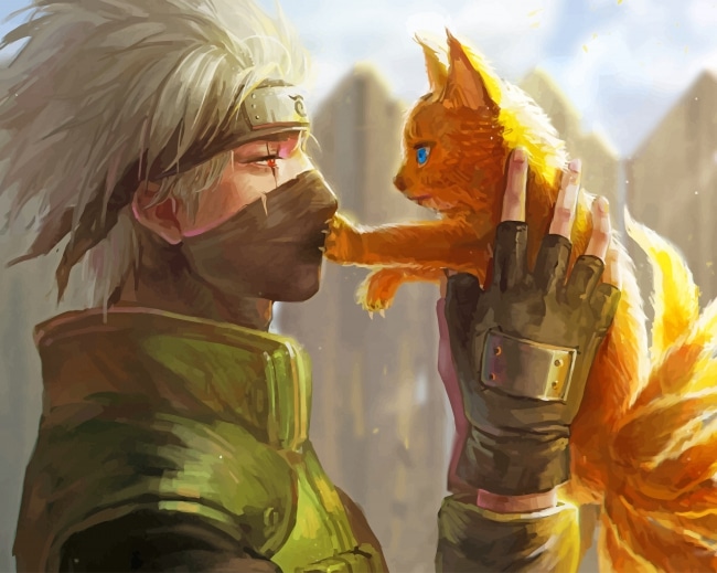 

Kakashi Carrying A Cat- Paint By Numbers - 40*50CM, 501 Original