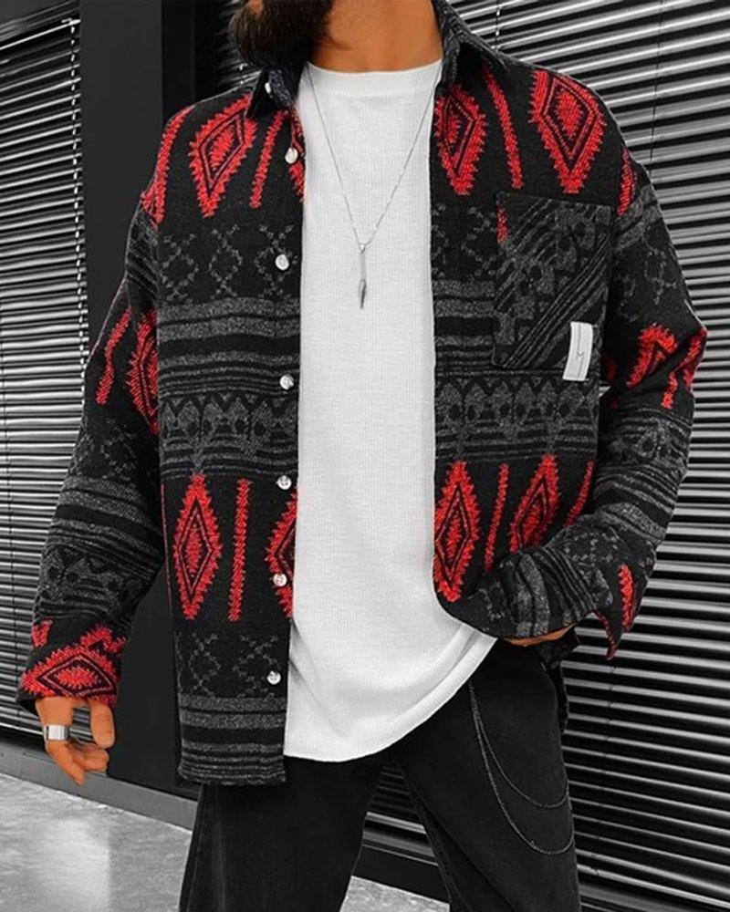 Men's quilted jacket shirts-51