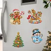 6Pcs DIY Christmas Biscuit Acrylic Diamond Painting Fidget Magnet