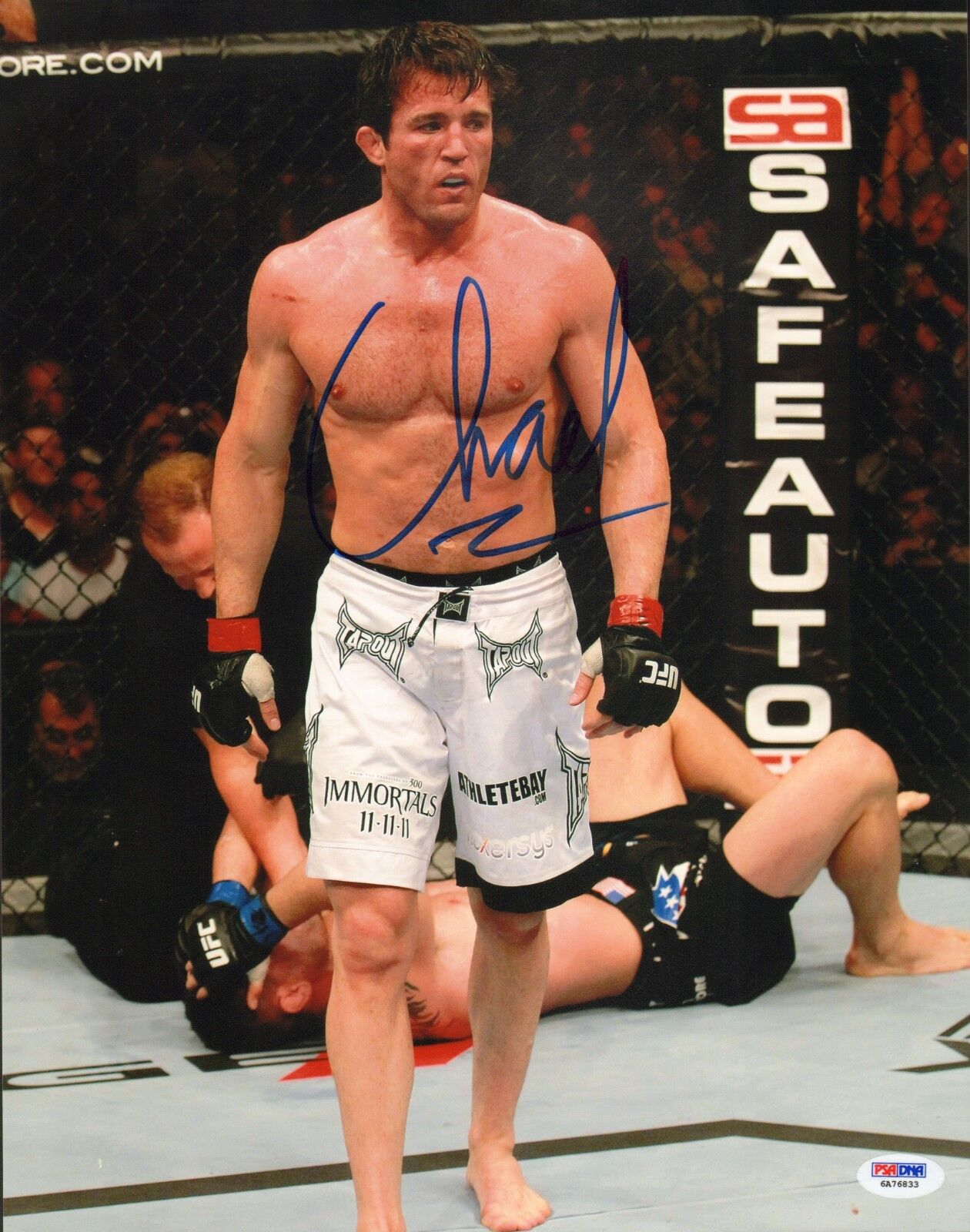 Chael Sonnen Signed UFC 11x14 Photo Poster painting PSA/DNA COA 136 v Brian Stann Picture Auto'd