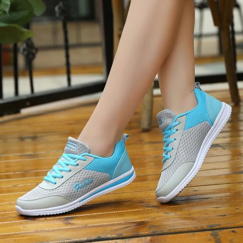 MWY Women Vulcanized Shoes High Quality Summer Breathable Sneakers Flats Walking Shoe Soft Loafers Plus Size 42 Zapatos De Mujer