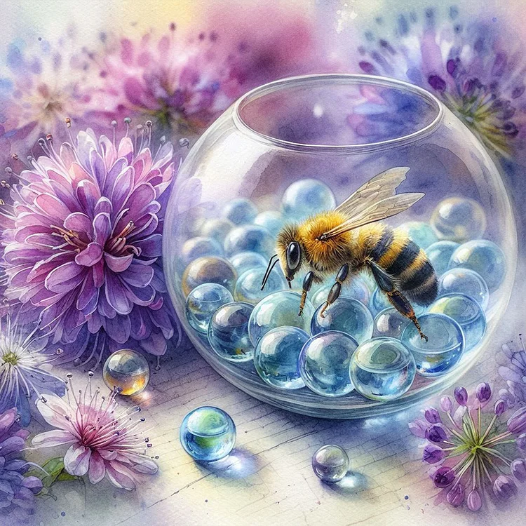 Bee 40*40CM (Canvas) Full 40*40CM Drill Diamond Painting gbfke