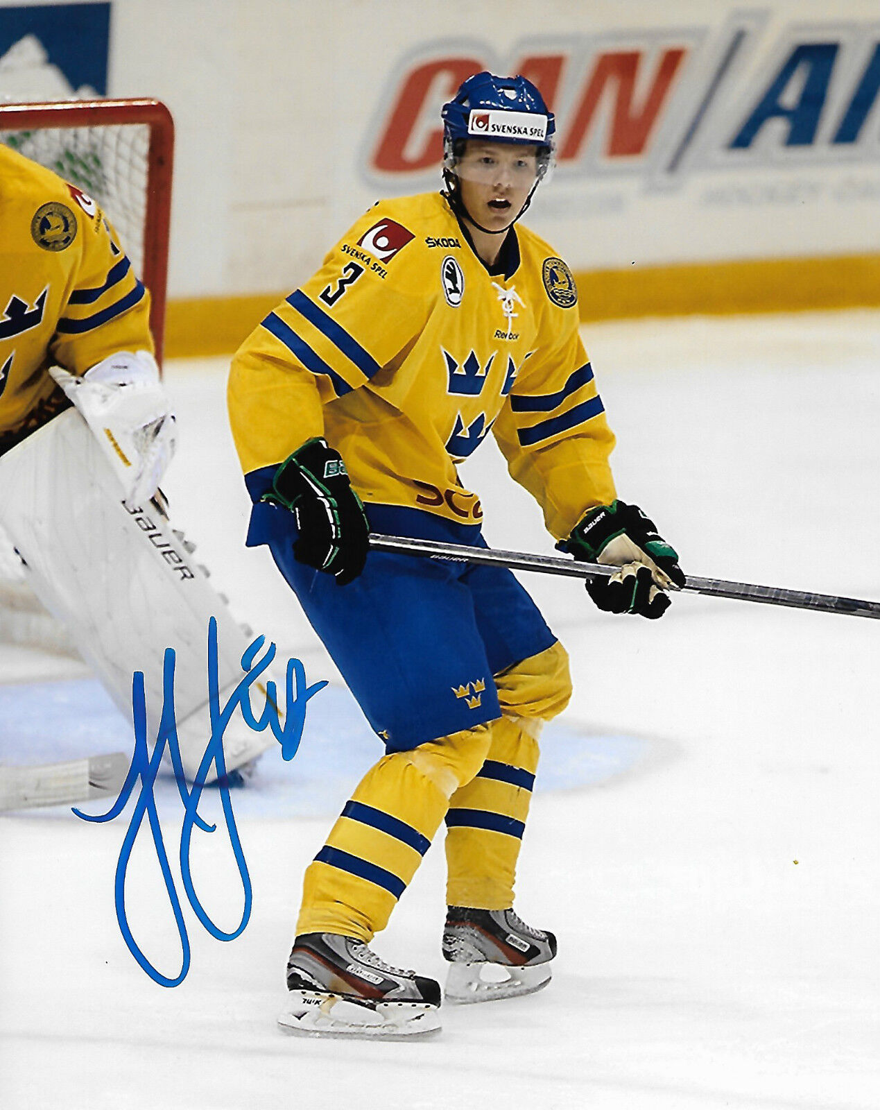 Team Sweden Hampus Lindholm Signed Autographed 8x10 NHL Photo Poster painting COA F