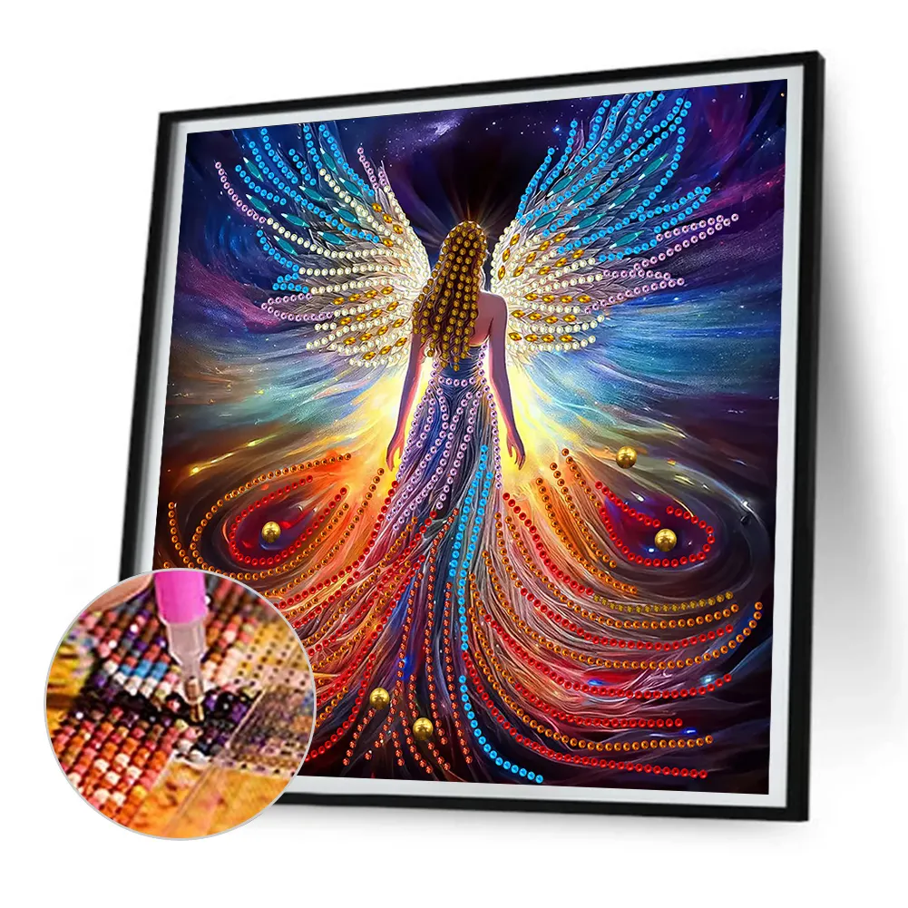 Diamond Painting - Partial Special Shaped Drill - Winged Angel(Canvas|30*30cm)
