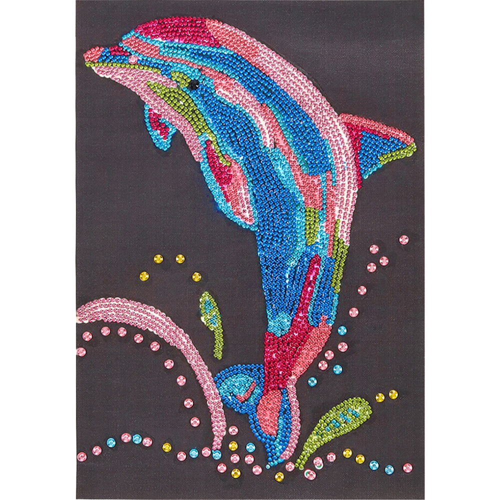 

30*40CM - Special Shaped Diamond Painting - Dolphin, 501 Original