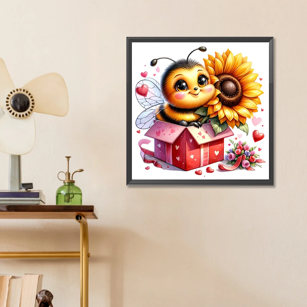 Diamond Painting - Full Round Drill - Cute Bee(Canvas|30*30cm)
