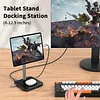 12 in 1 Docking Station Laptop Docking Station with Mag-Safe Wireless Charging Stand Magnetic Phone Charger Stand with USB C Hub for MacBook Dell HP iPad Mini Air Pro Galaxy Tab