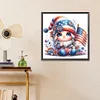 Diamond Painting-DIY Full Round Drill US Flag Star Gnome
