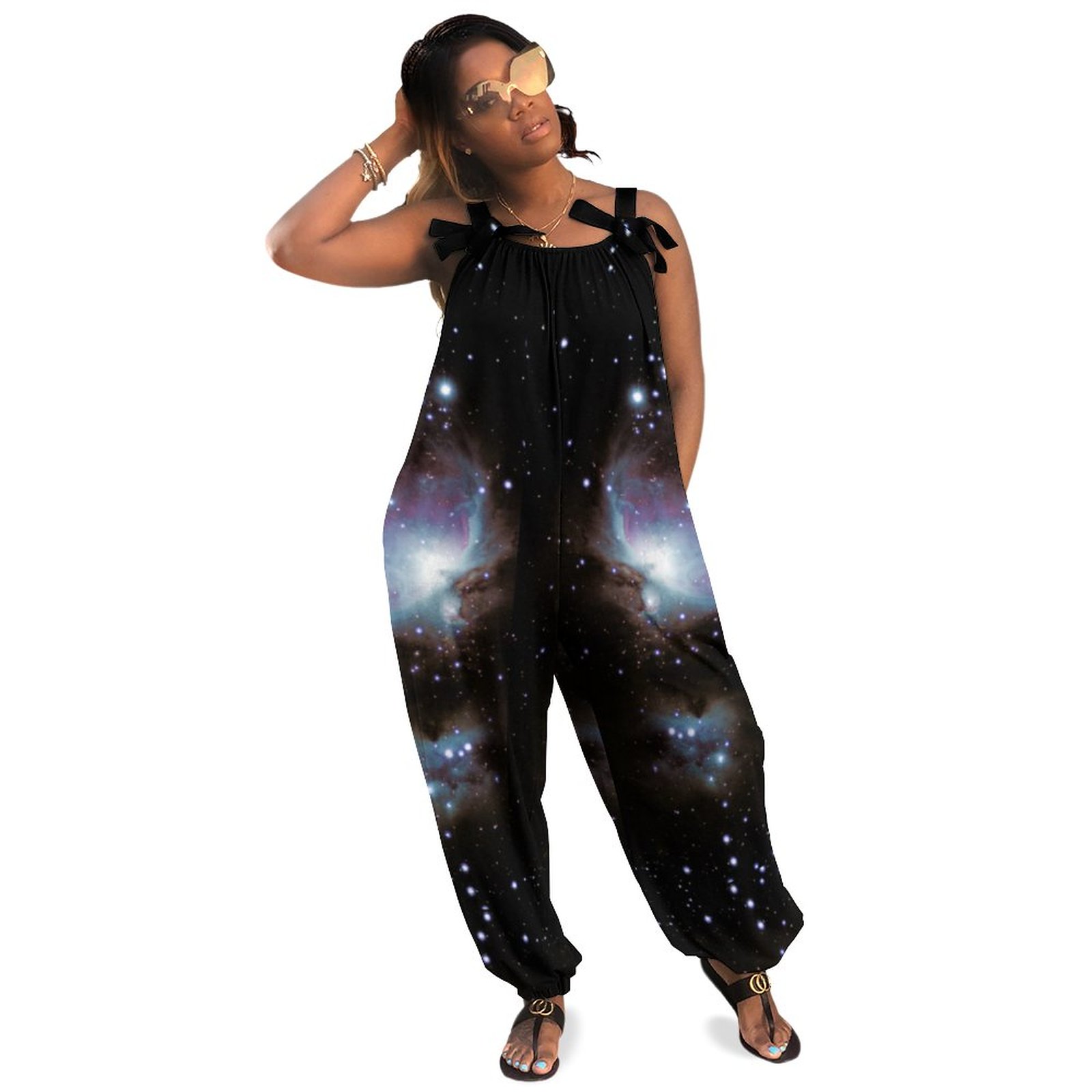 Great Nebula Of Orion 9 Boho Vintage Loose Overall Corset Jumpsuit Without Top