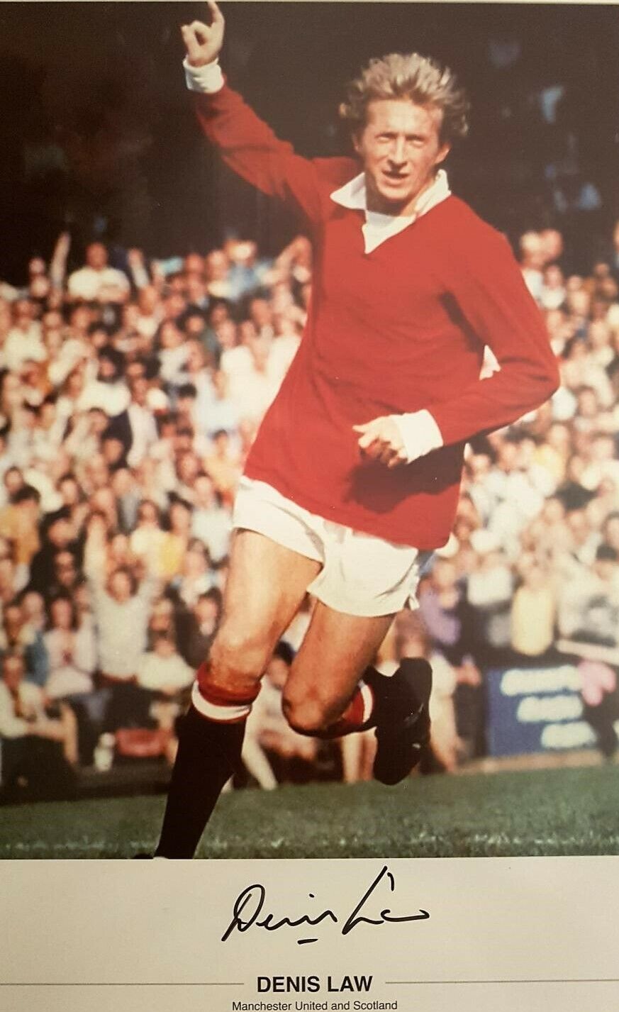 DENIS LAW (THE KING) Signed Photo Poster paintinggraph - Manchester United & Scotland - reprint