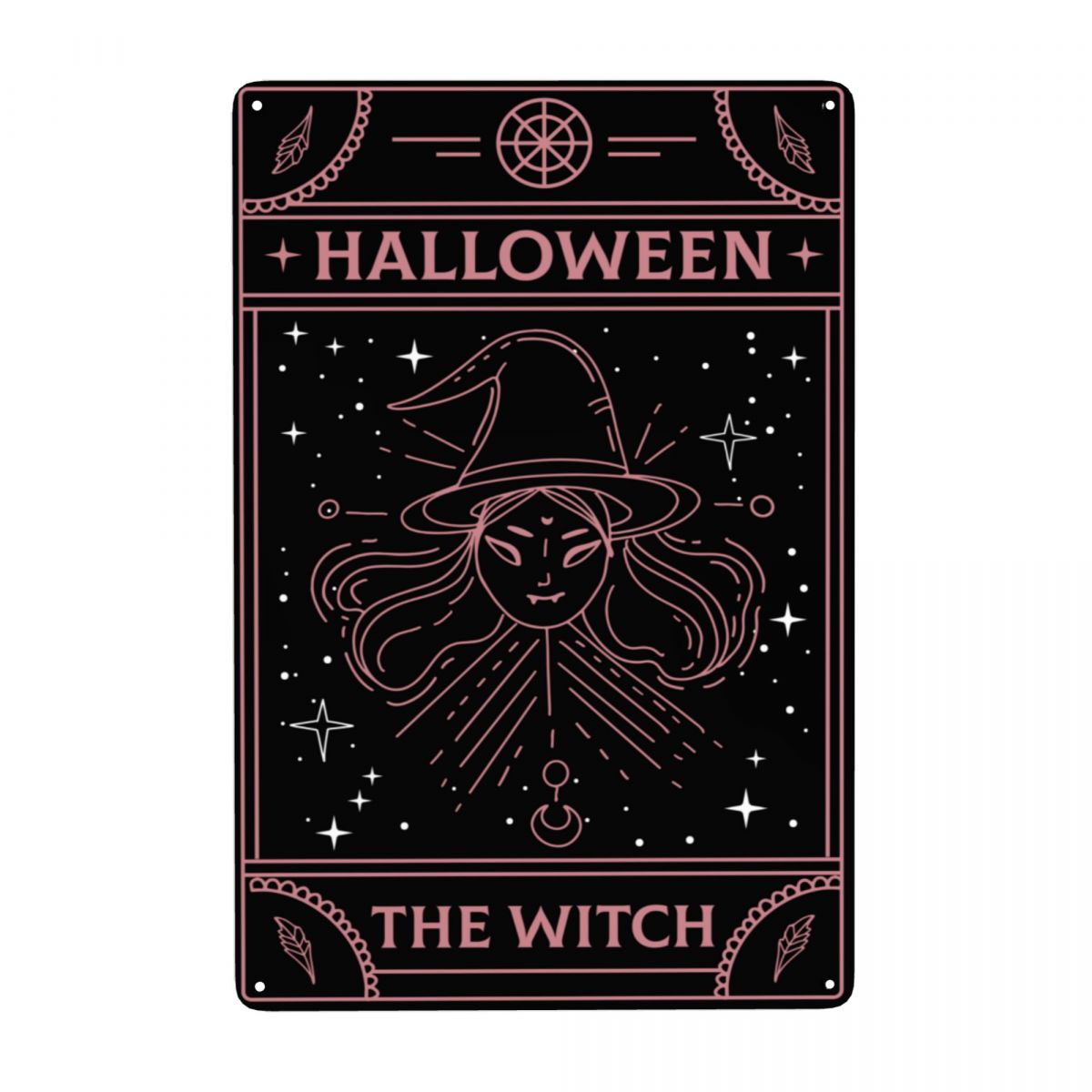 Halloween Witch Metal Tin Sign Wall Decoration 12 X 8 INCH