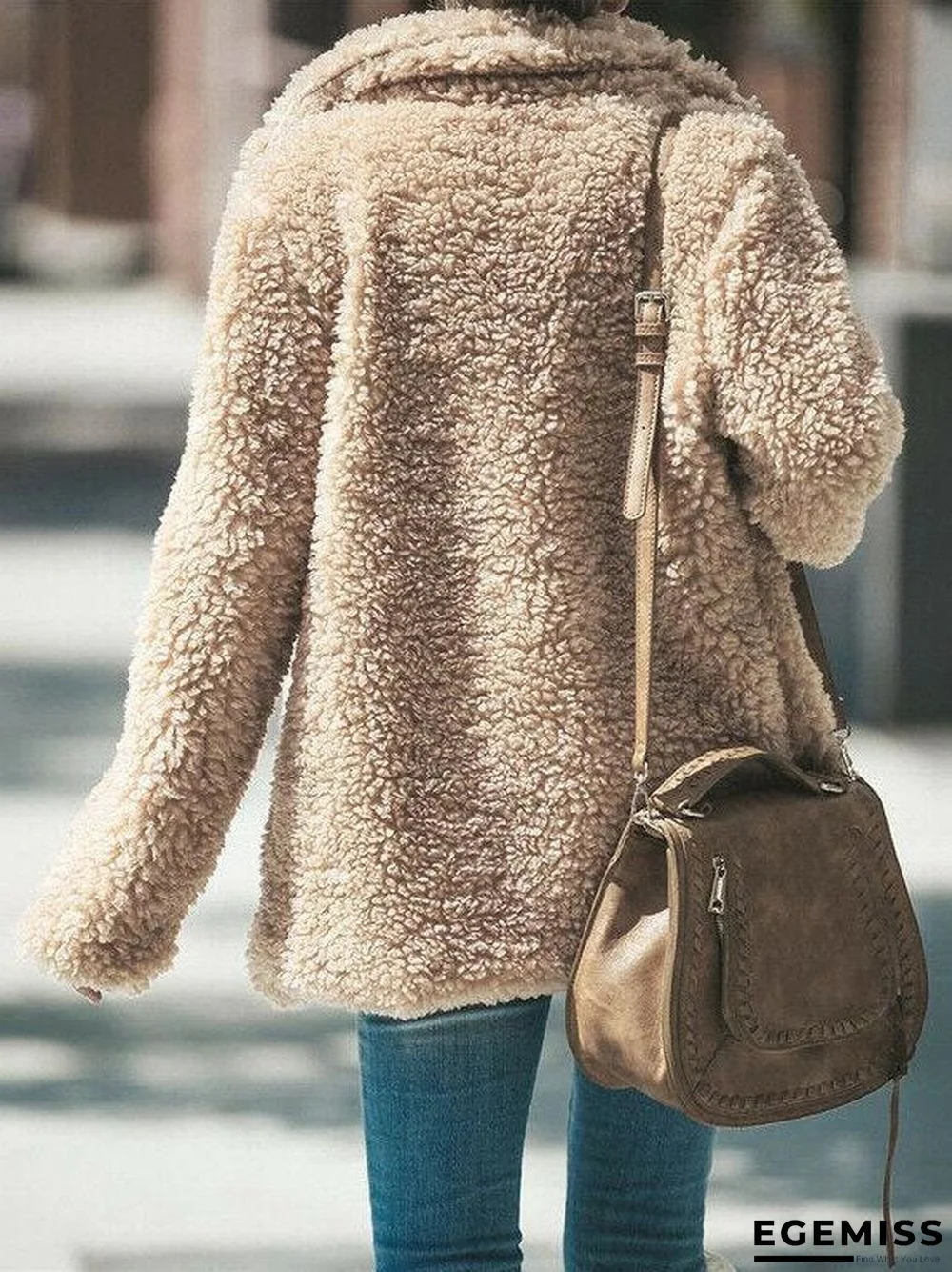 Casual Loosen Plush Lapel Outerwear | EGEMISS