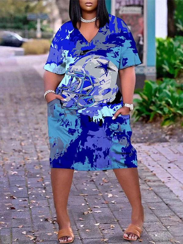 Dallas Cowboys
Limited Edition V-neck Casual Pocket Dress