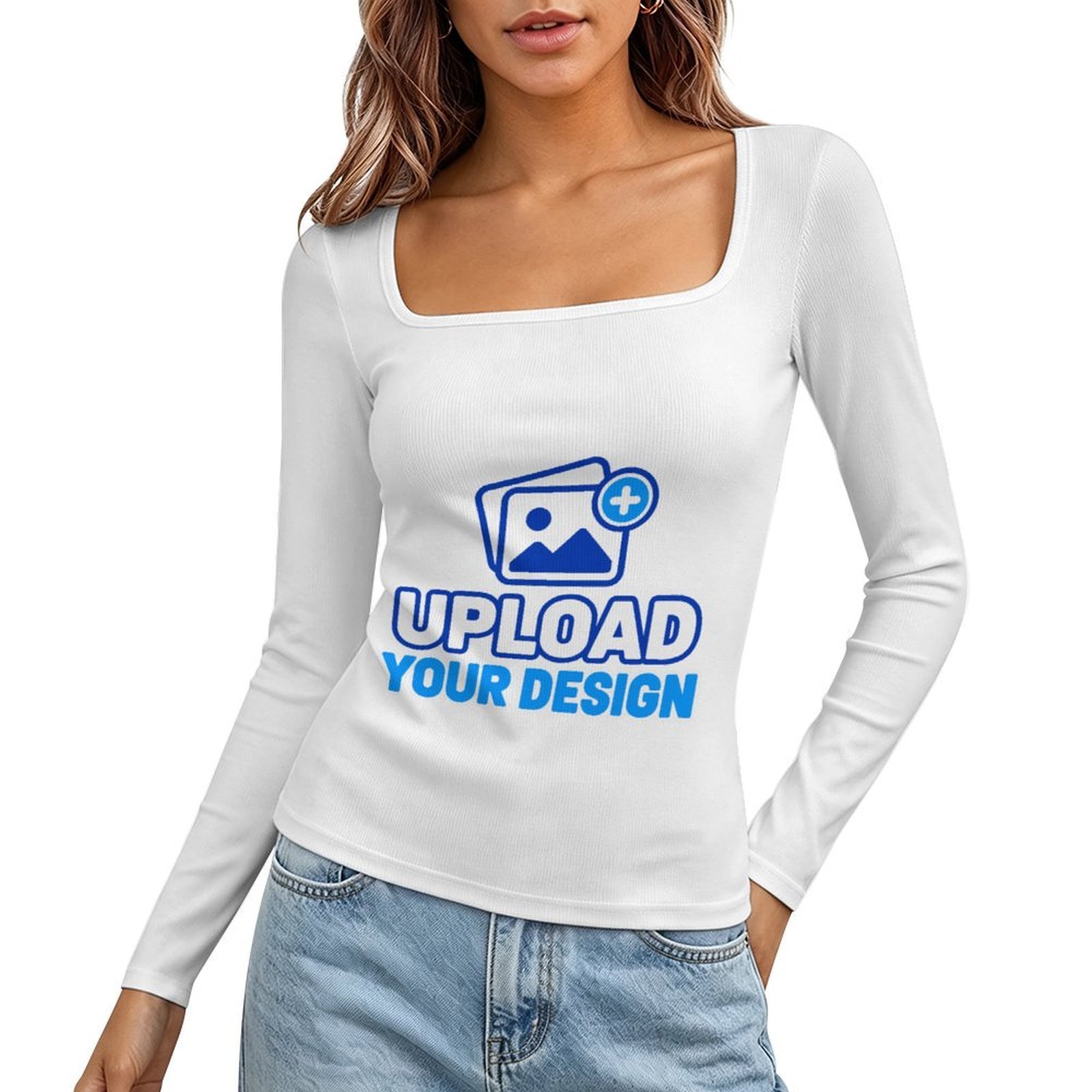 Women's Ribbed Square-Neck Long-Sleeve Top custom product image 8