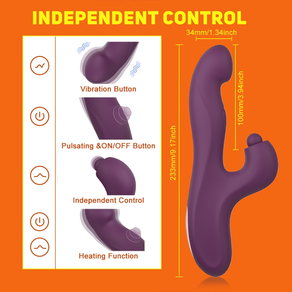 4-in-1 Rabbit G-Spot Vibrator with Heating Function