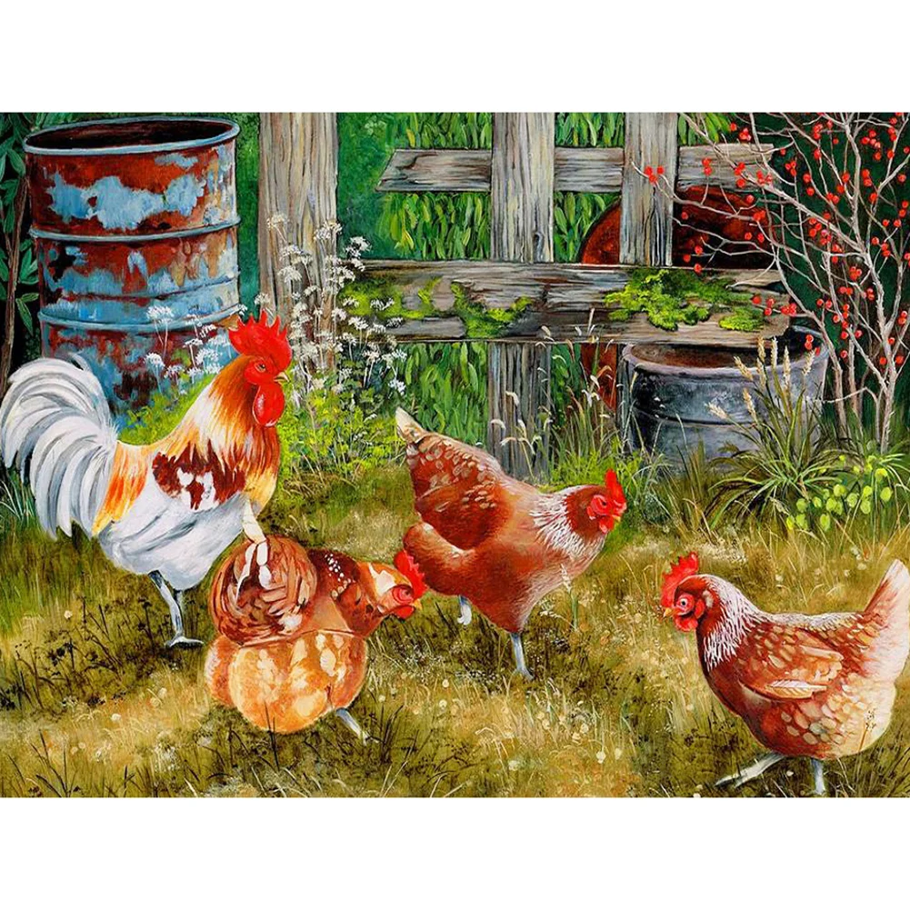 Diamond Painting - Full Round/Square Drill - Rooster(30*40 - 50*60cm)