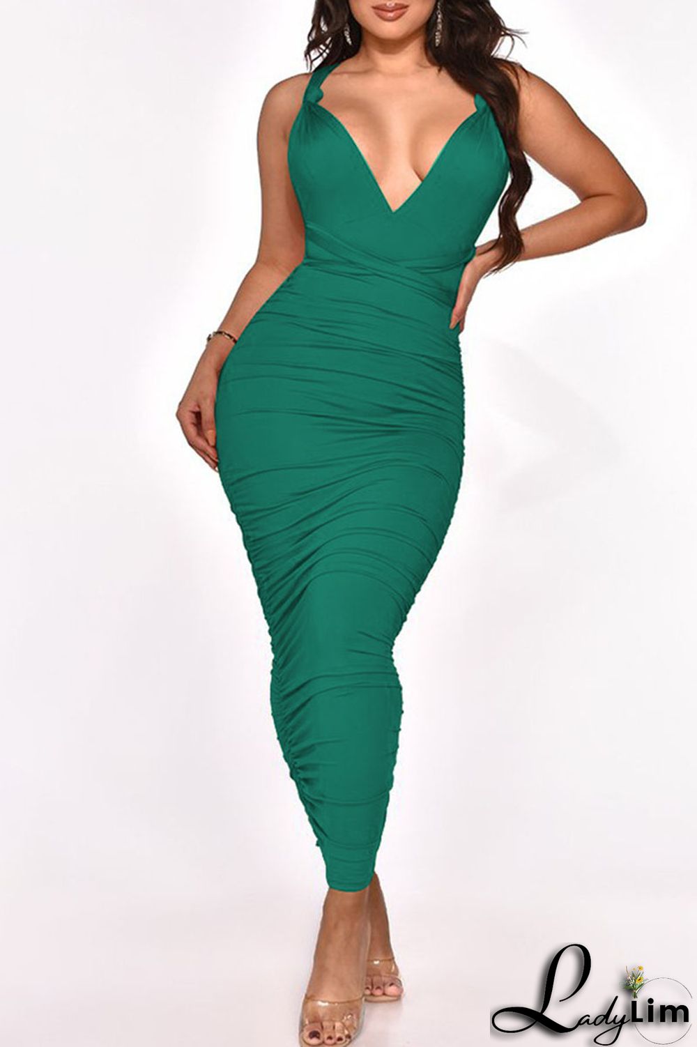 Burgundy Sexy Solid Split Joint Frenulum Fold Asymmetrical One Step Skirt Dresses