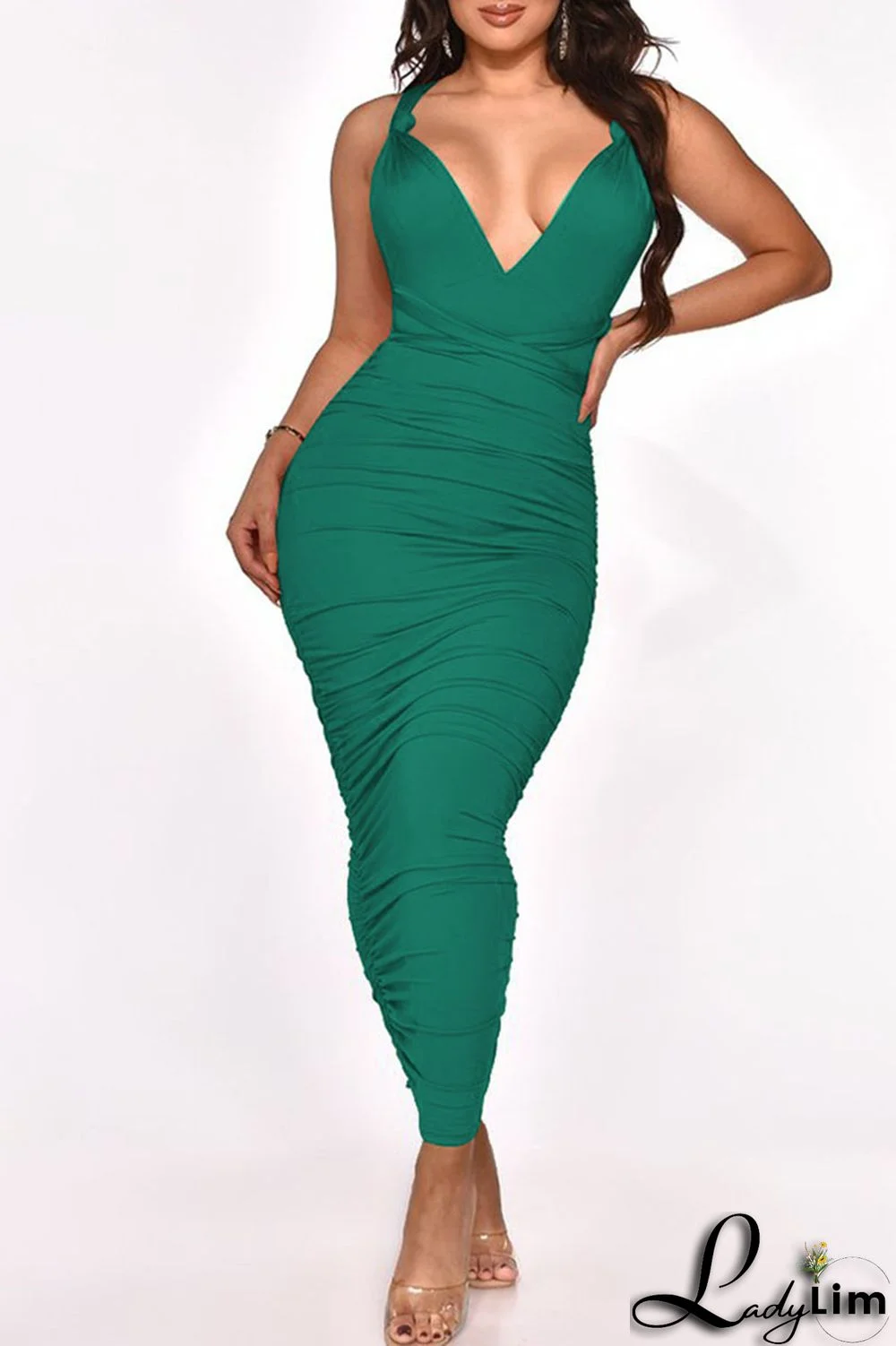 Burgundy Sexy Solid Split Joint Frenulum Fold Asymmetrical One Step Skirt Dresses