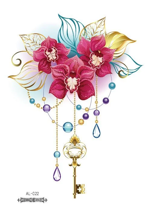 38 Kinds Adult Chest Back Tattoo Rose Flowers Mandala Totem Waterproof Temporary Body Art Sticker Disposable tatouage temporaire