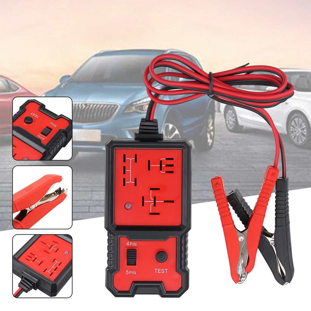 12V Electronic Automotive Relay Tester 4 Pin 5 Pin Car Auto Battery Checker