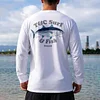 Men's Vintage Surf Holo Holo Tuna Fish Print Crew Neck Long Sleeve T-Shirt by Inlyline