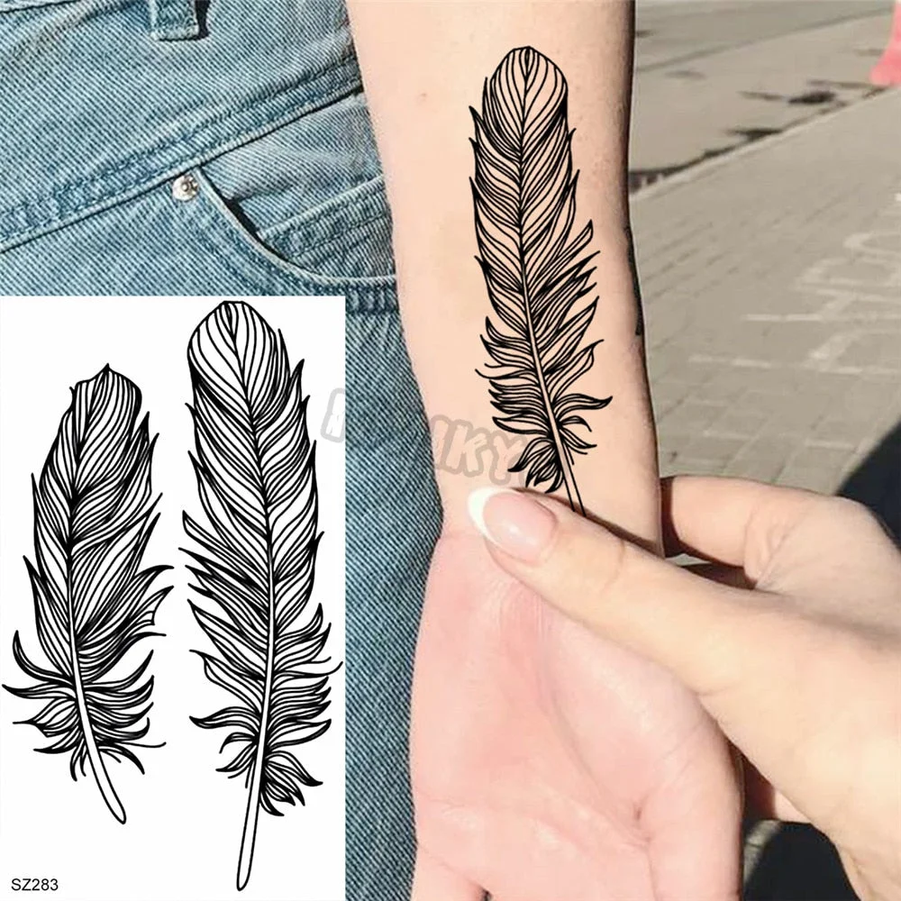 Black Spartan Small Temporary Tattoos For Women Girls Realistic Sun Flower Cosmic Sword Fake Tattoo Sticker DIY Arm Leg Tatoos